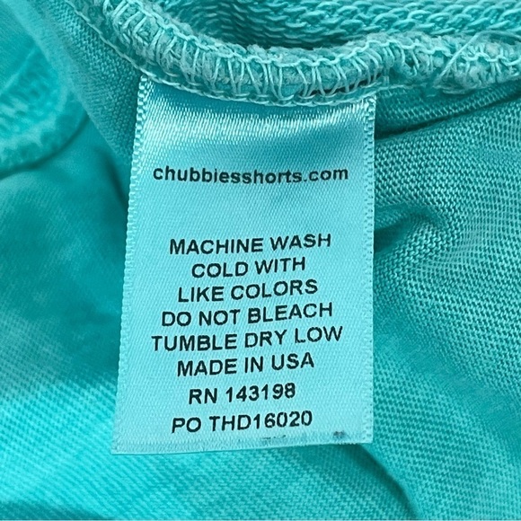 Chubbies Sweatshirt Mens Size Large 1/4 Zip Pullover Teal Made In USA Flaw - Picture 9 of 13